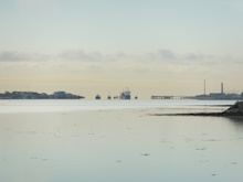 Dredger coming in to Langstone Harbour