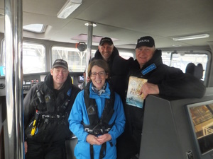 Pauline Rowson with Hampshire Marine Police