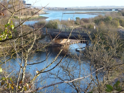 Overlooking Portsmouth Moat and Langstone Harbour from Hilsea Lines